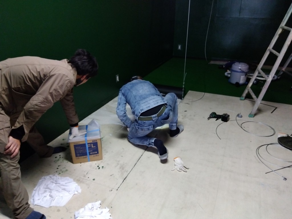 インドアゴルフネット設置工事