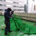 屋上インドアゴルフネット設置工事