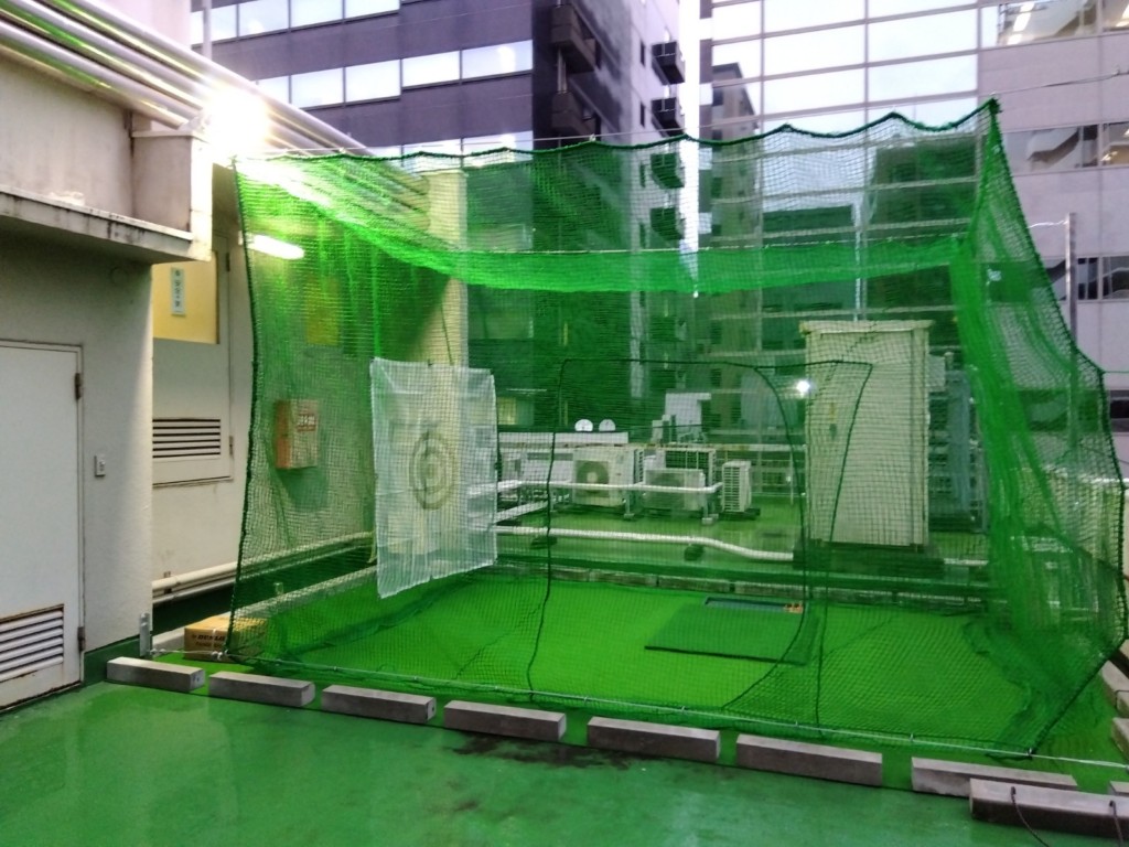 屋上インドアゴルフネット設置工事