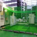 屋上インドアゴルフネット設置工事