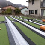 防球ネット及び人工芝設置工事