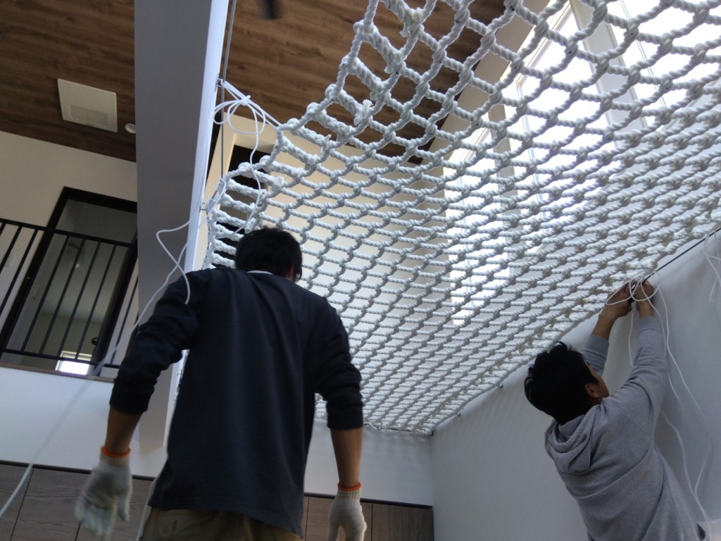 アスレチックネット設置工事