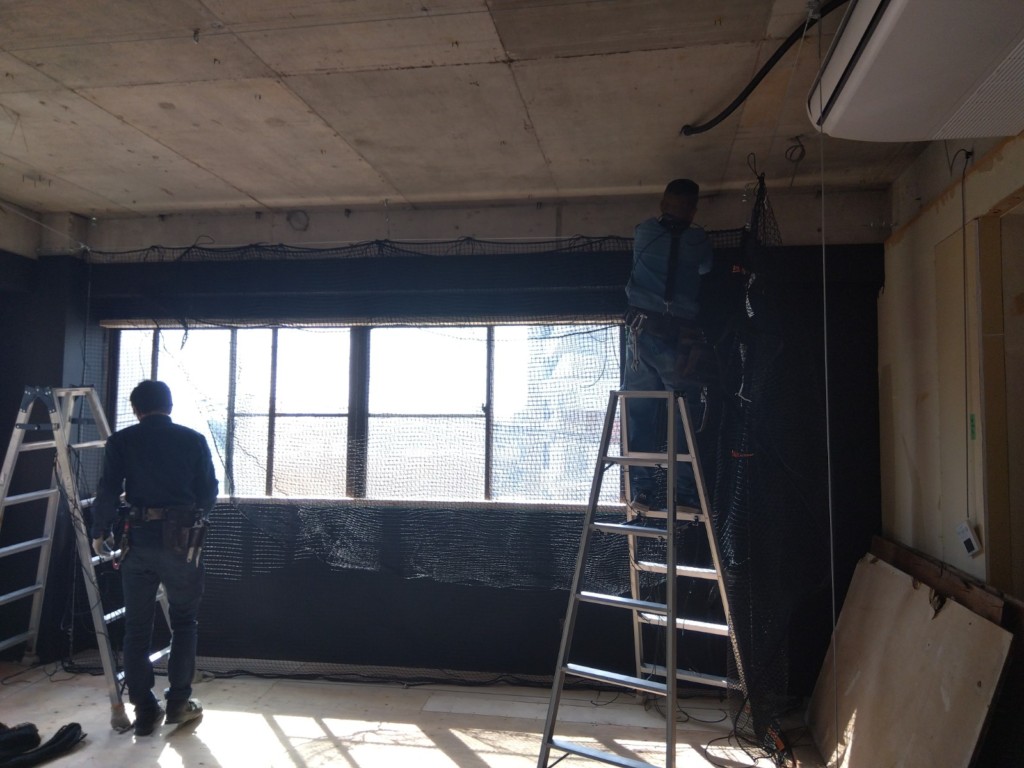 シミュレーションゴルフネット設置工事