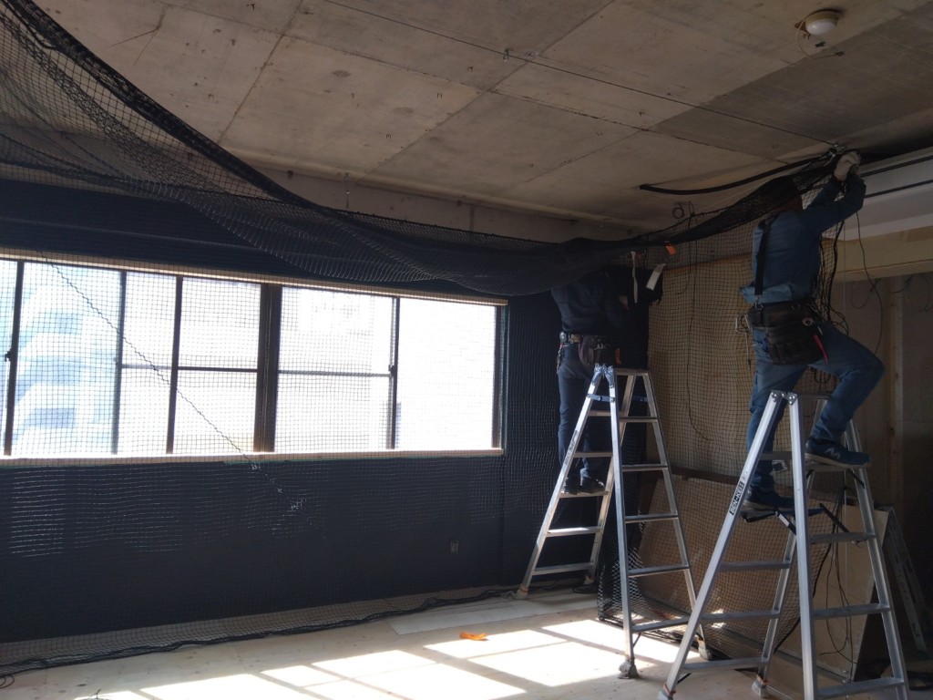 シミュレーションゴルフネット設置工事