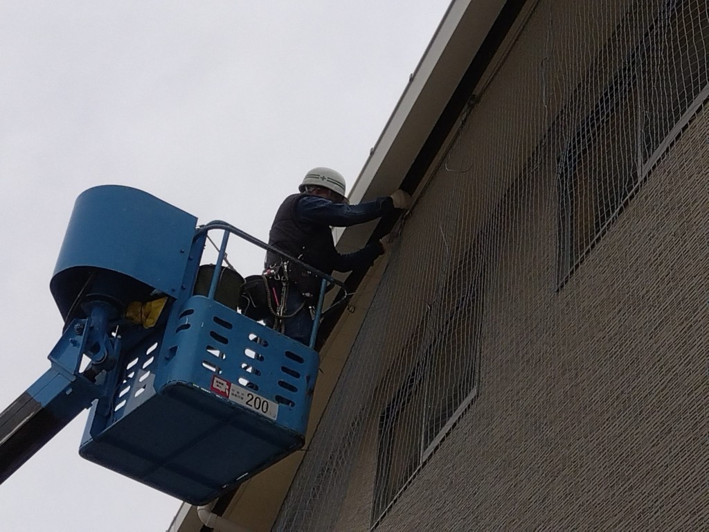 防球ネット設置工事