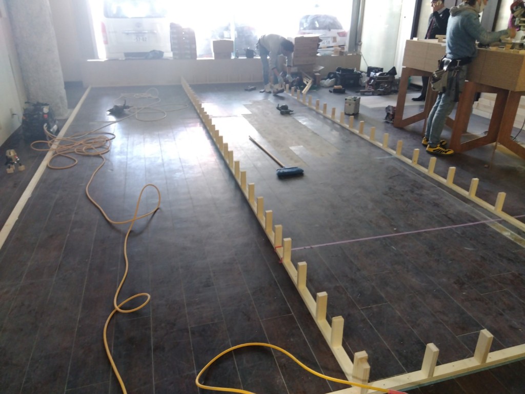 インドアゴルフネット工事