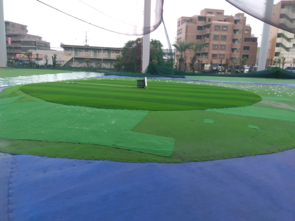 人工芝補修工事