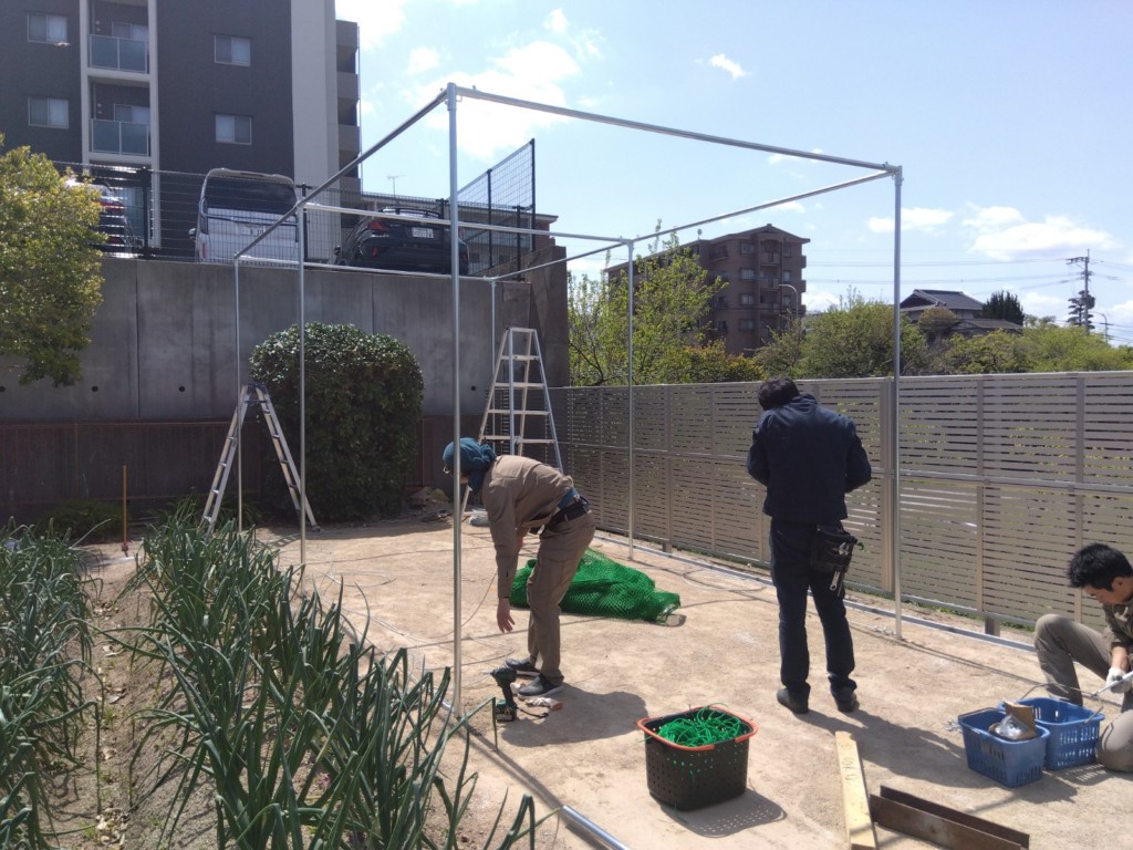 ゴルフネット設置工事