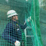 正面ネット追加張り工事