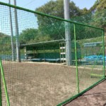 防球ネット張替及び溶接復旧工事