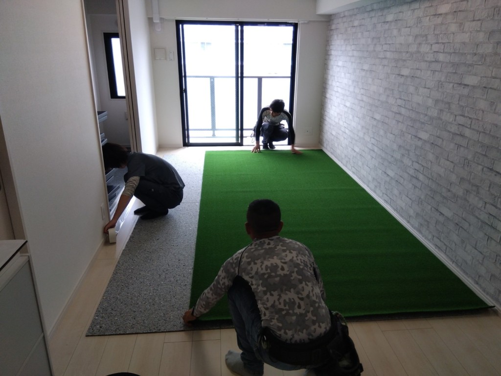 インドアゴルフ設置工事