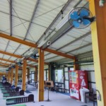 打席上扇風機設置工事