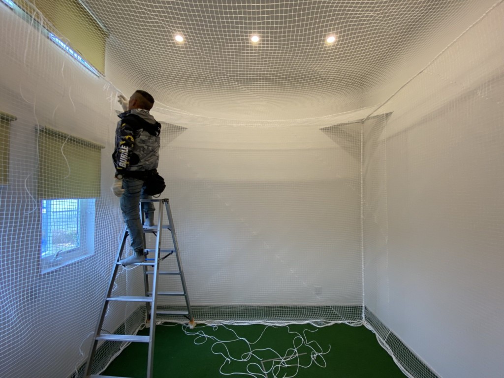 インドアゴルフネット設置工事