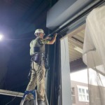 倉庫内防虫ネット設置工事