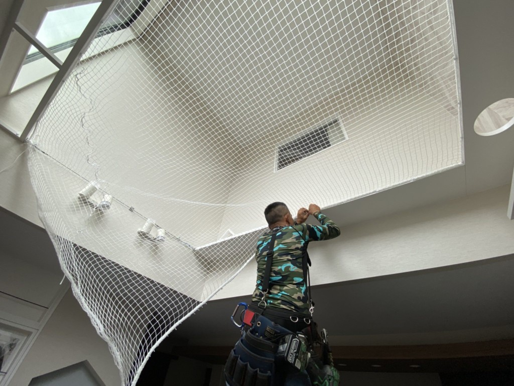 落下防止ネット設置工事