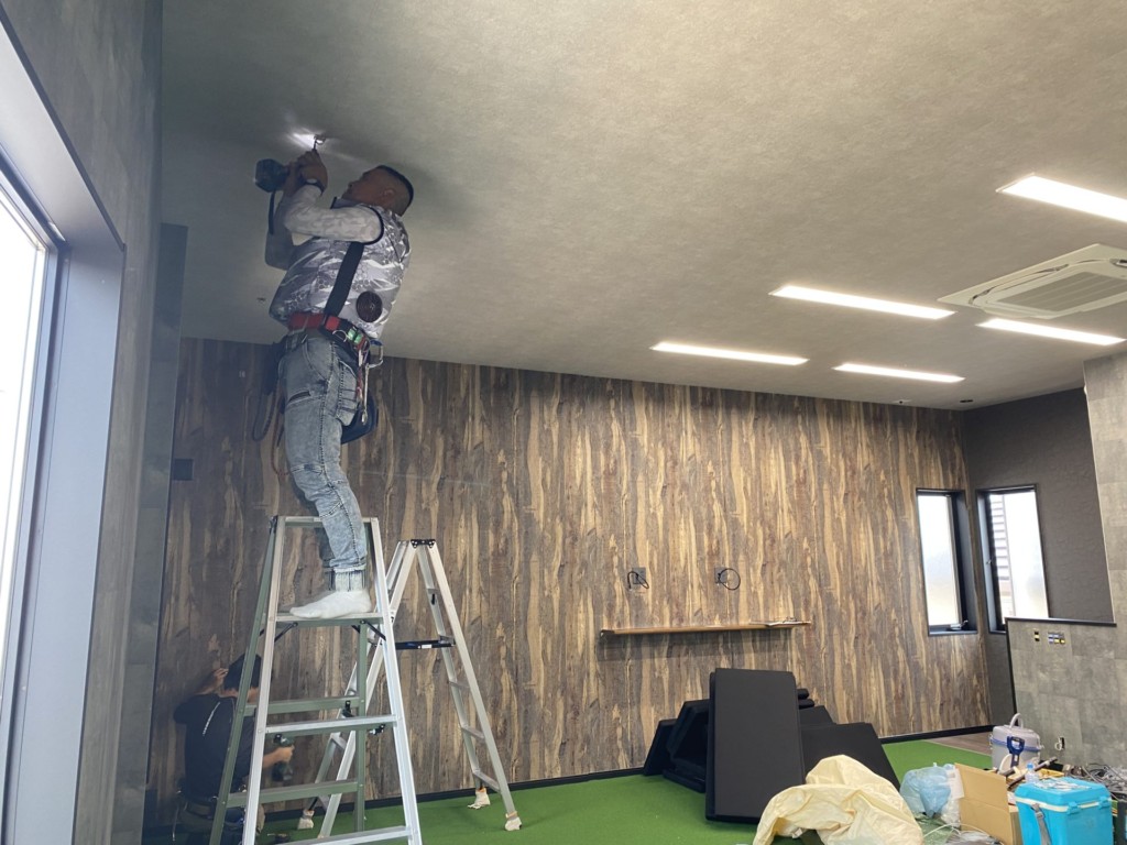 インドアゴルフネット設置工事