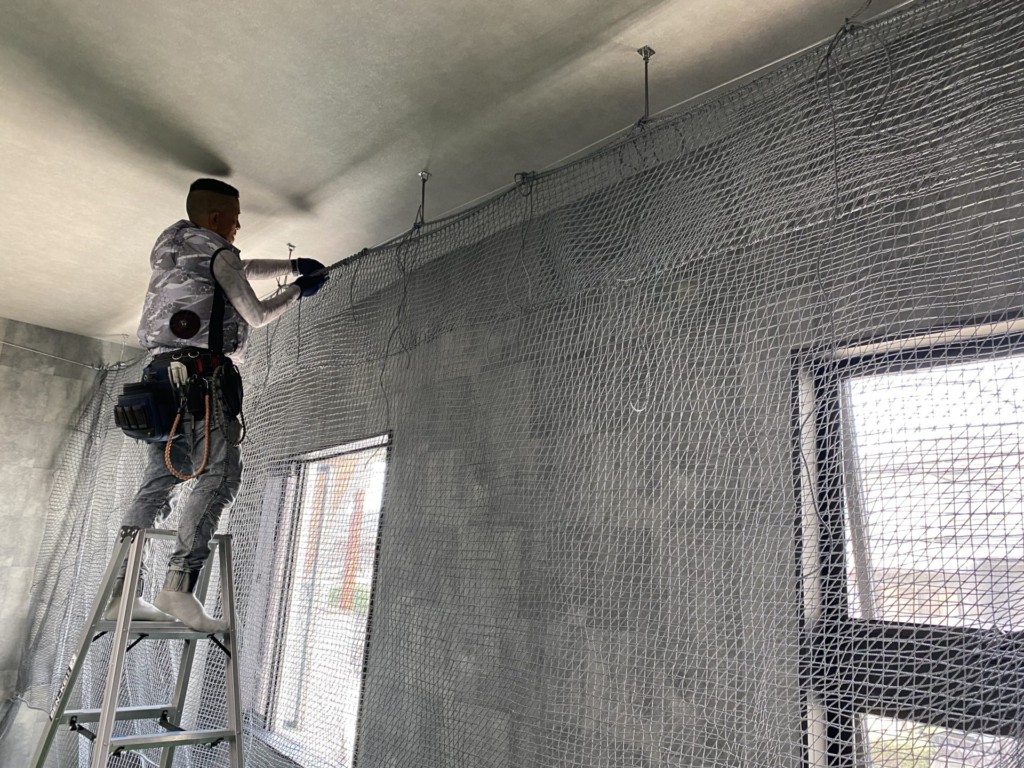 インドアゴルフネット設置工事