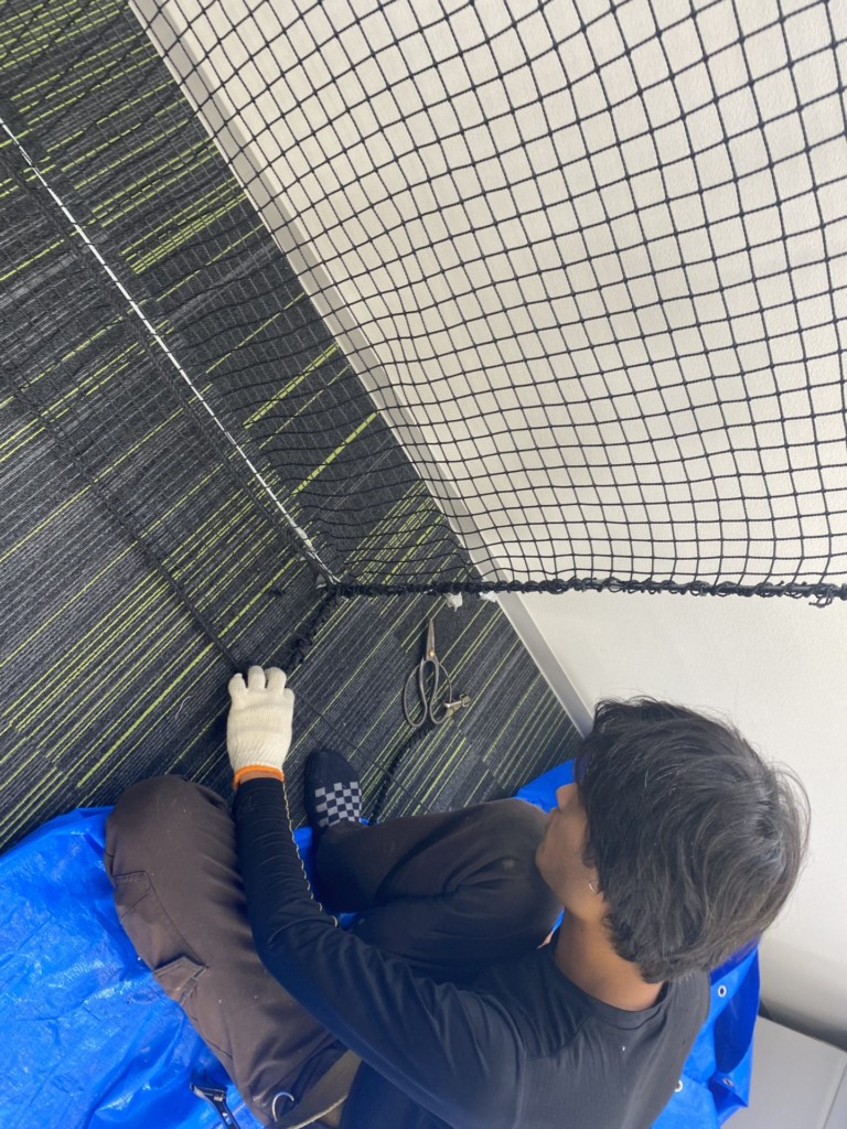 インドアゴルフネット設置工事