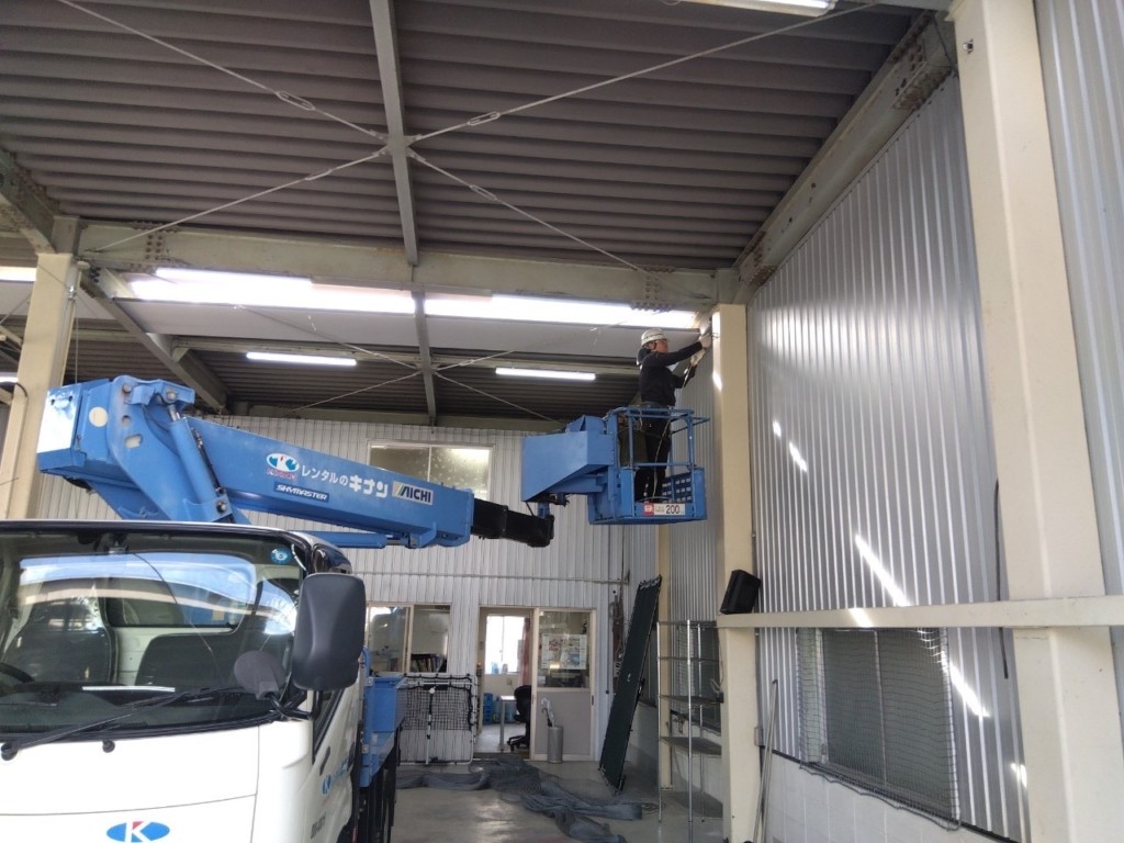 防球ネット設置工事