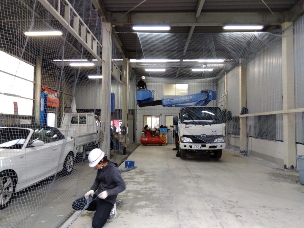 防球ネット設置工事