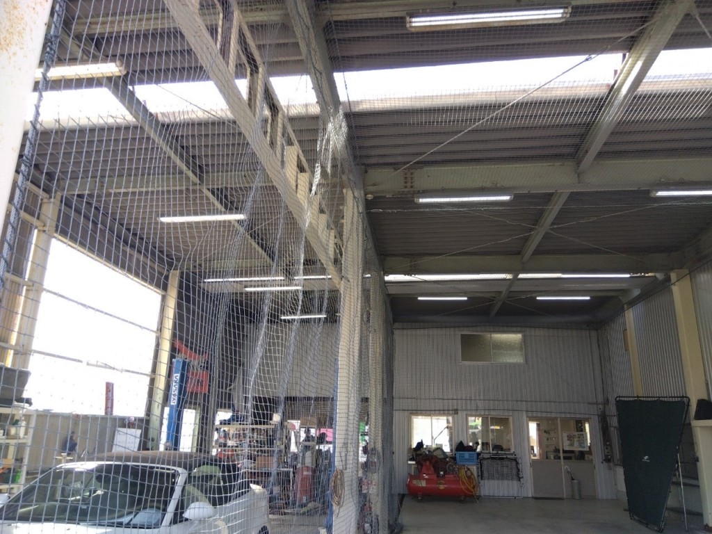 防球ネット設置工事