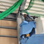 野球防球ネット人工芝設置工事