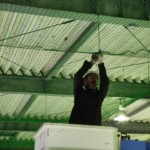 野球防球ネット人工芝設置工事