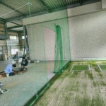 野球防球ネット人工芝設置工事