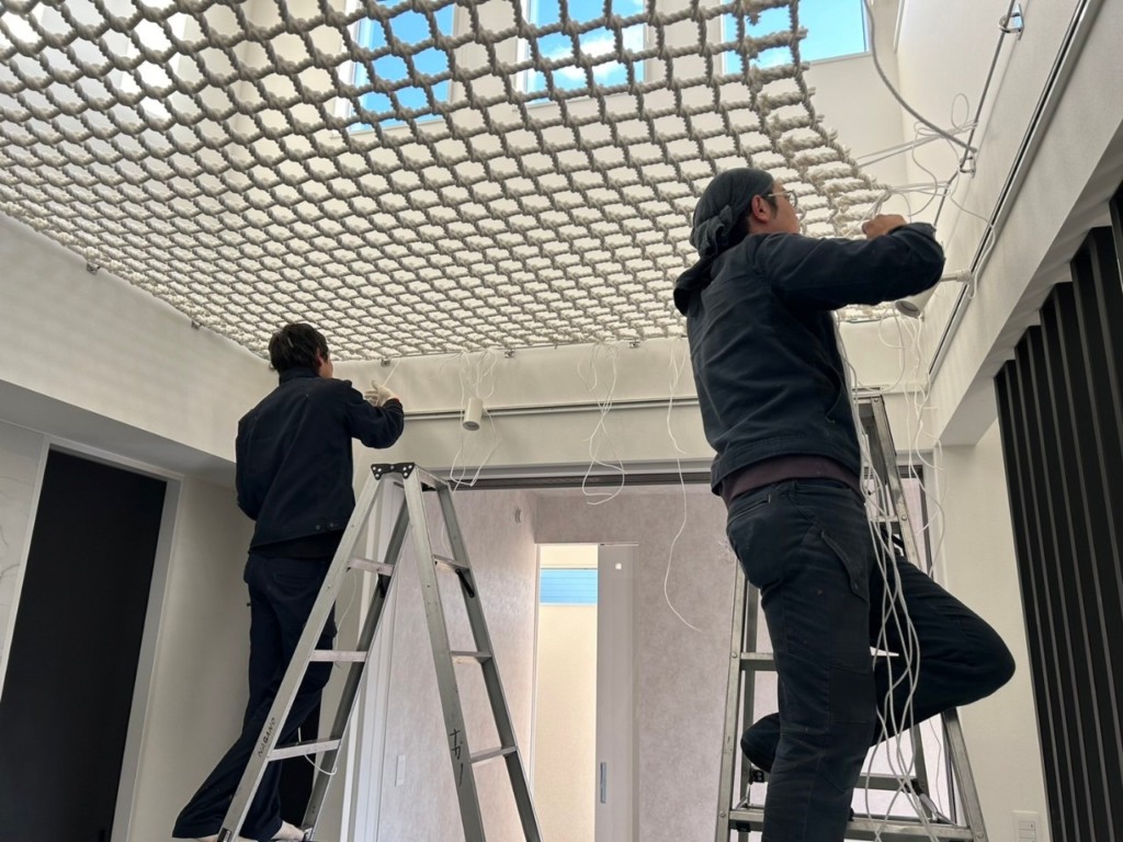 アスレチックネット設置工事