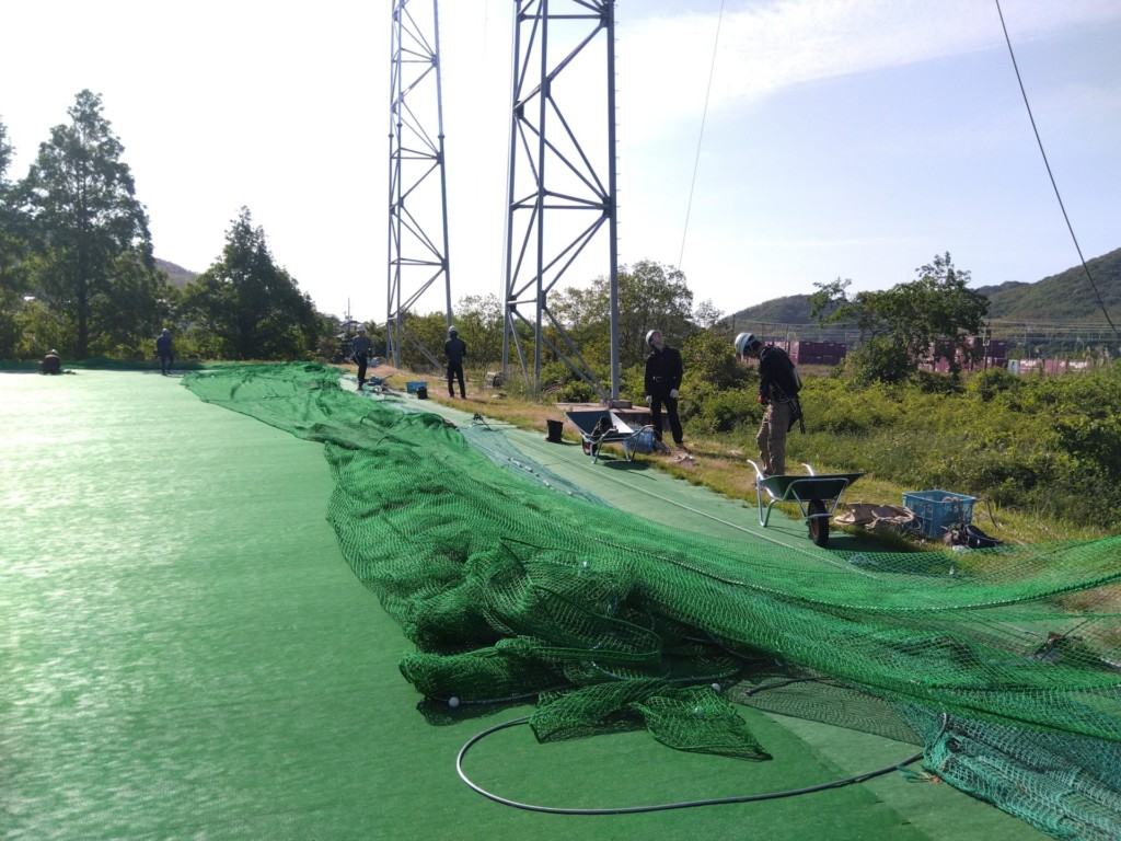 防球ネット張替工事