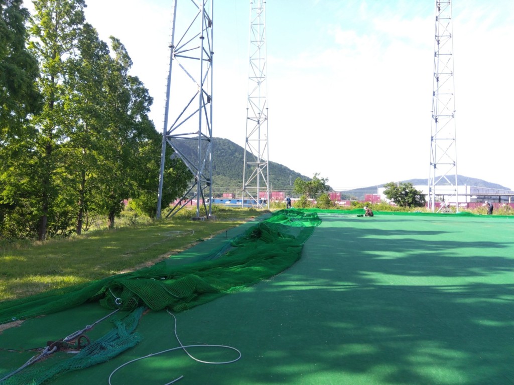 防球ネット張替工事