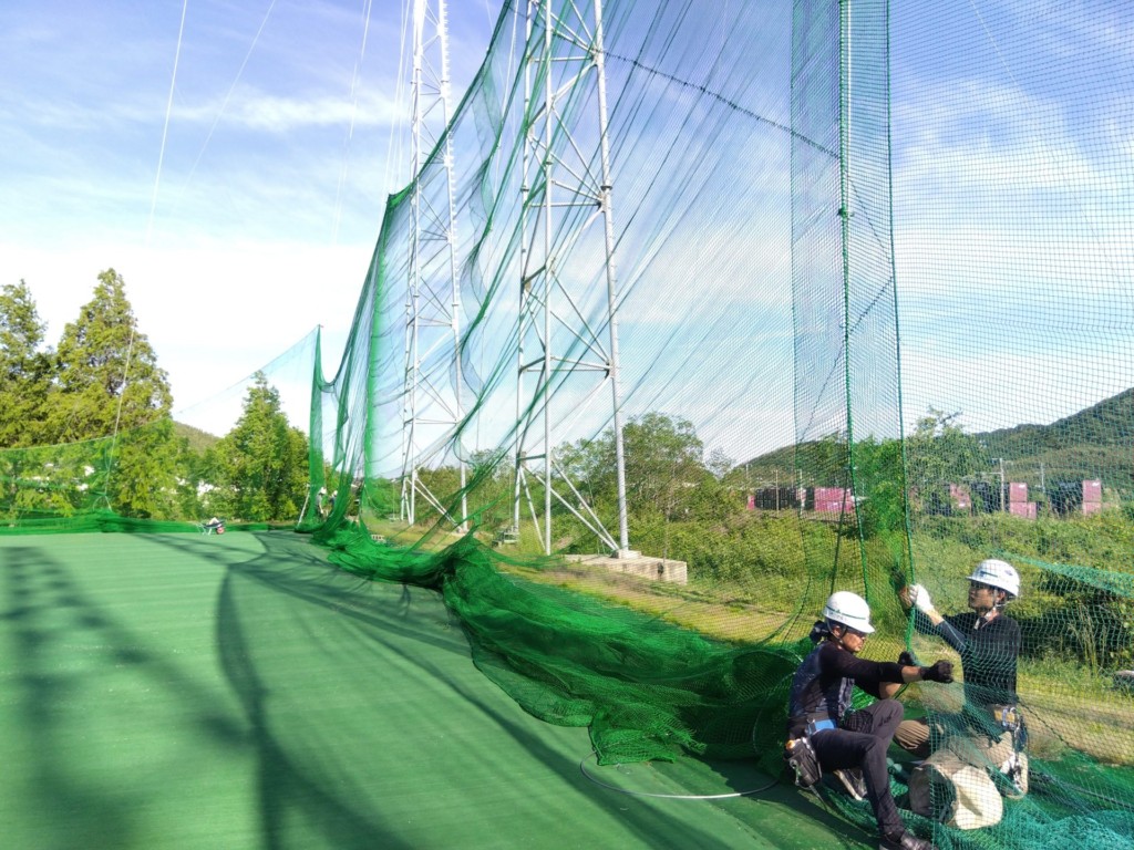 防球ネット張替工事