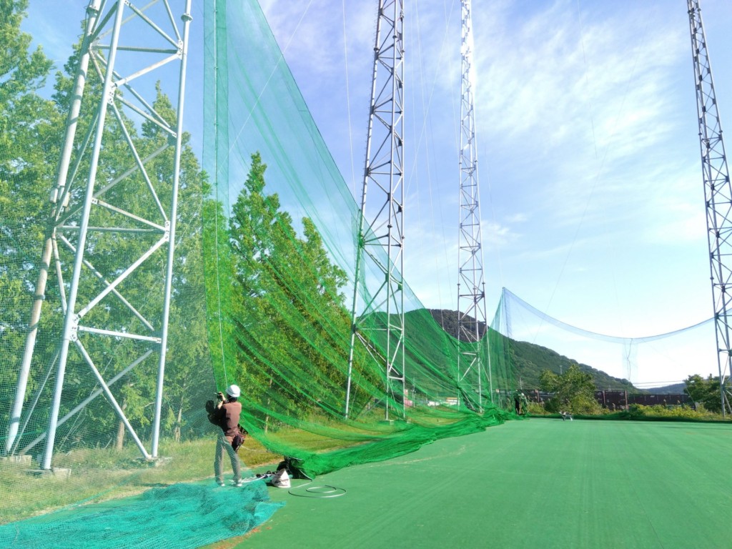 防球ネット張替工事