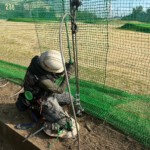 ネット張替及びワイヤー滑車交換工事