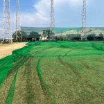 ネット張替及びワイヤー滑車交換工事