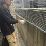 外壁剥落防止ネット設置工事