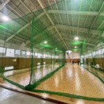 ソフトボール用室内練習場ネット設置工事