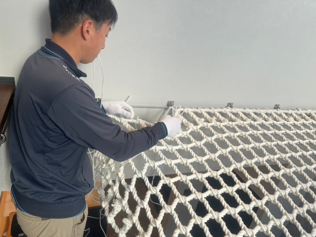 アスレチックネット設置工事