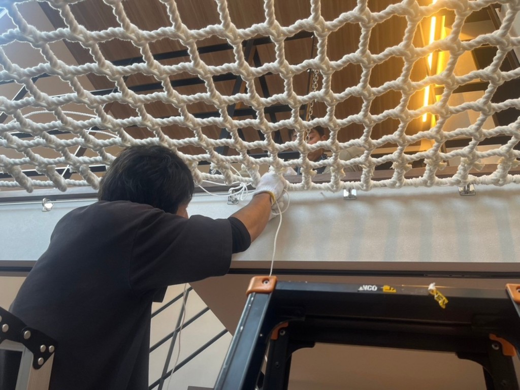 アスレチックネット設置工事