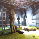 インドアゴルフネット・人工芝設置工事