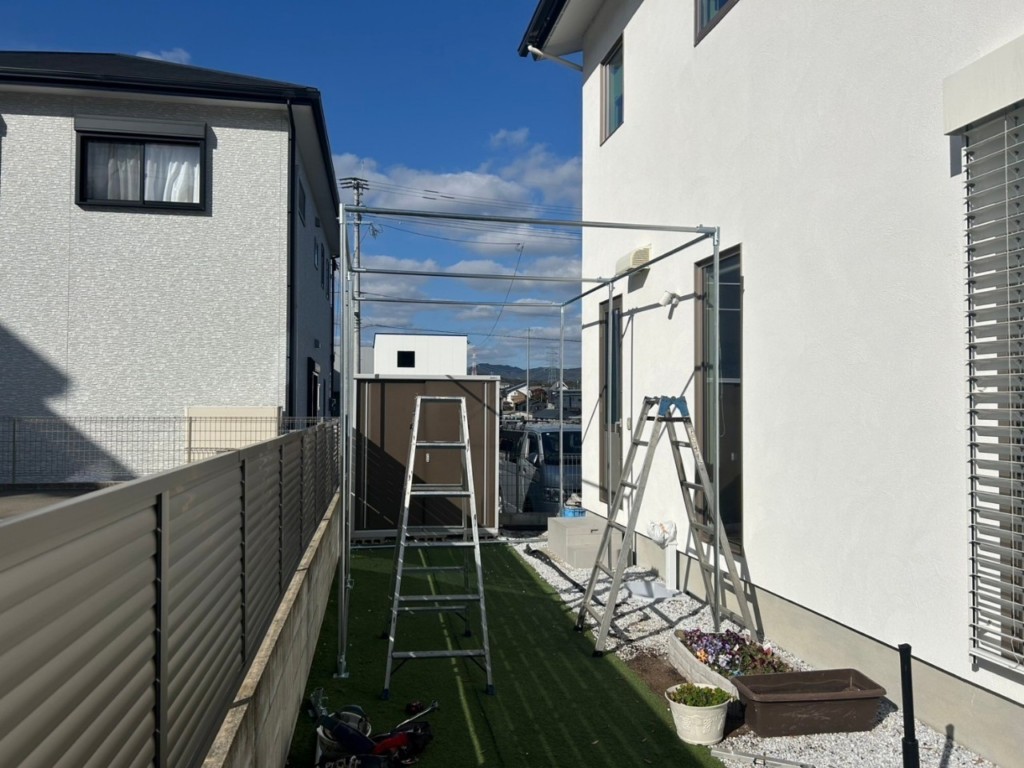 防球ネット設置工事