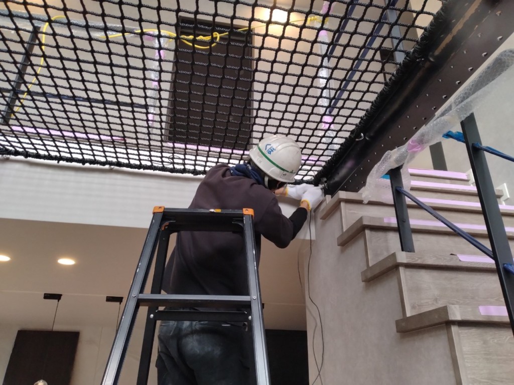 アスレチックネット設置工事