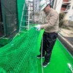 ネット張替及びワイヤー等交換工事