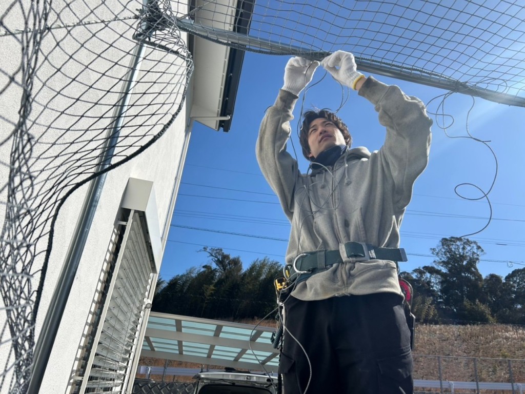 防球ネット設置工事