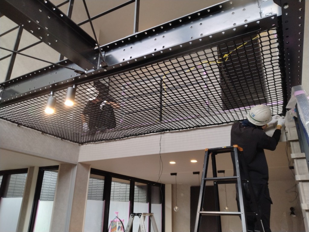 アスレチックネット設置工事