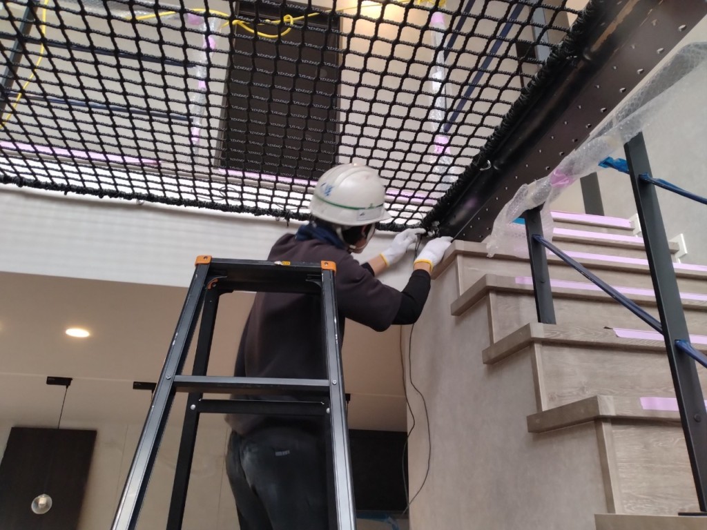 アスレチックネット設置工事