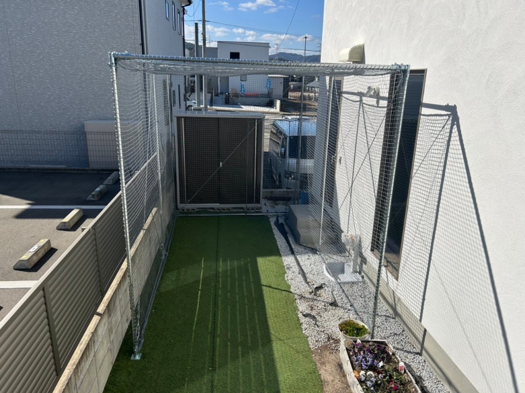 防球ネット設置工事