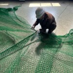 野球部室内練習場ネット張替工事