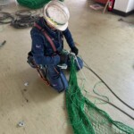 野球部室内練習場ネット張替工事