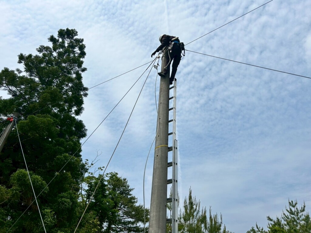 防球ネット復旧工事